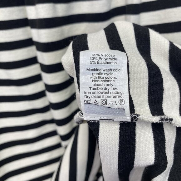 Madewell Afternoon Stripe Sleeveless A-Line Dress Women XS Black-White Back Zip - Picture 11 of 13